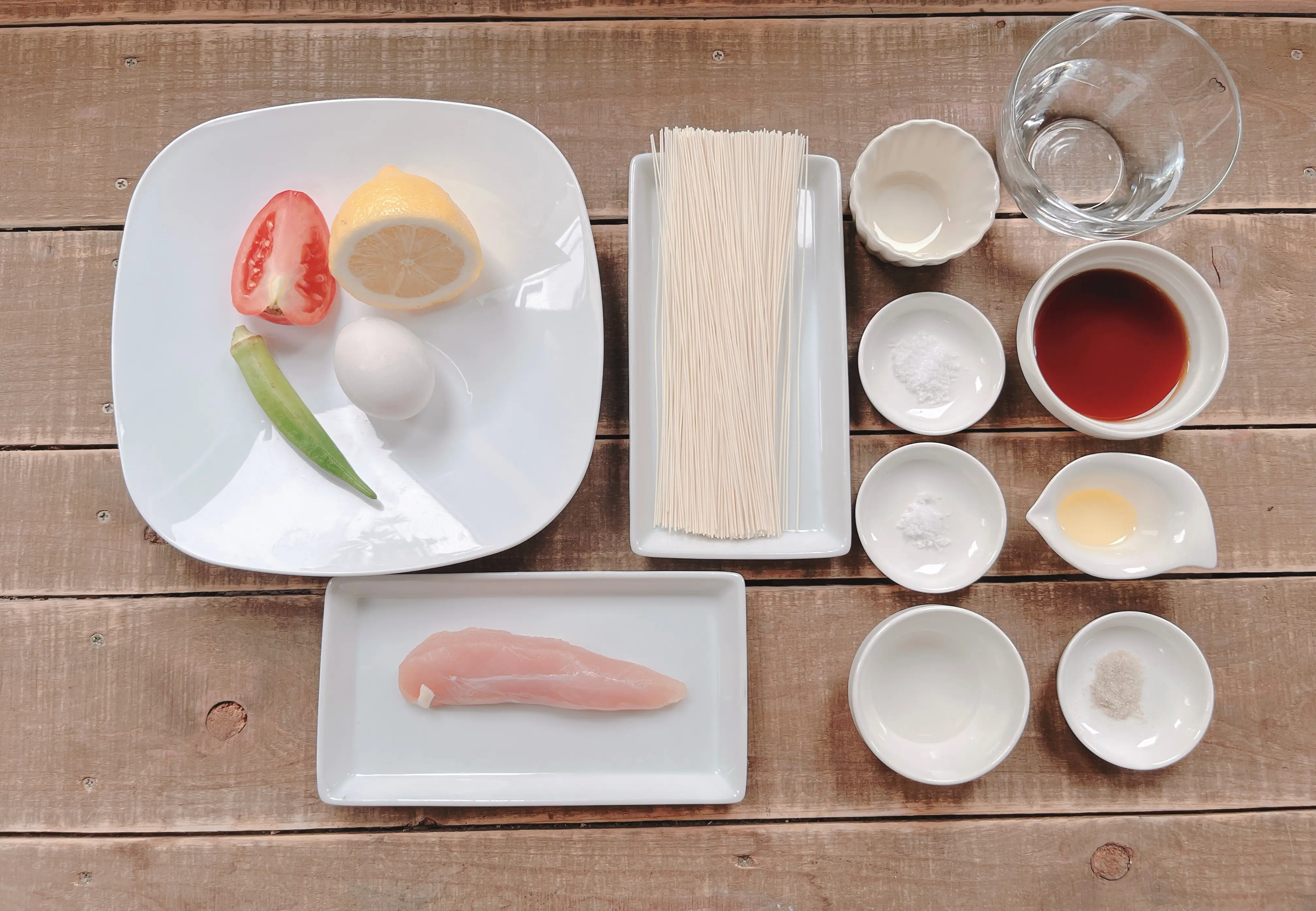 親子そうめんの材料